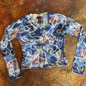 Custo Barcelona vintage wool cardigan . Snug fit, more like a small .